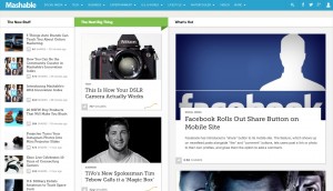 Diseño BETA de Mashable